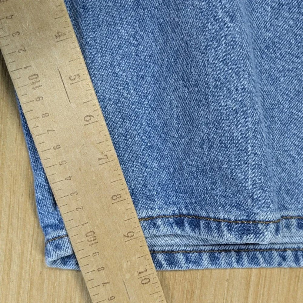 Levi Strauss Signature Mens Relaxed Fit Denim Shorts Jorts Light Wash Blue W34